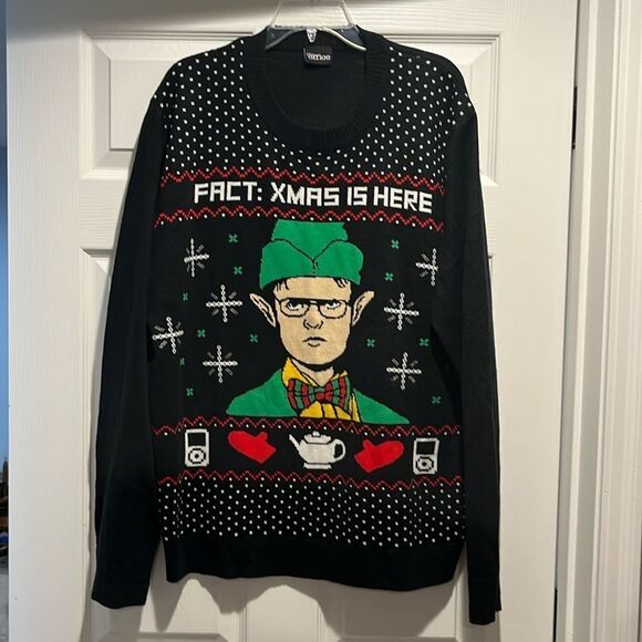 The Office Men’s Black Dwight Schrute Elf Christmas Sweater Size 2X. - Picture 1 of 7
